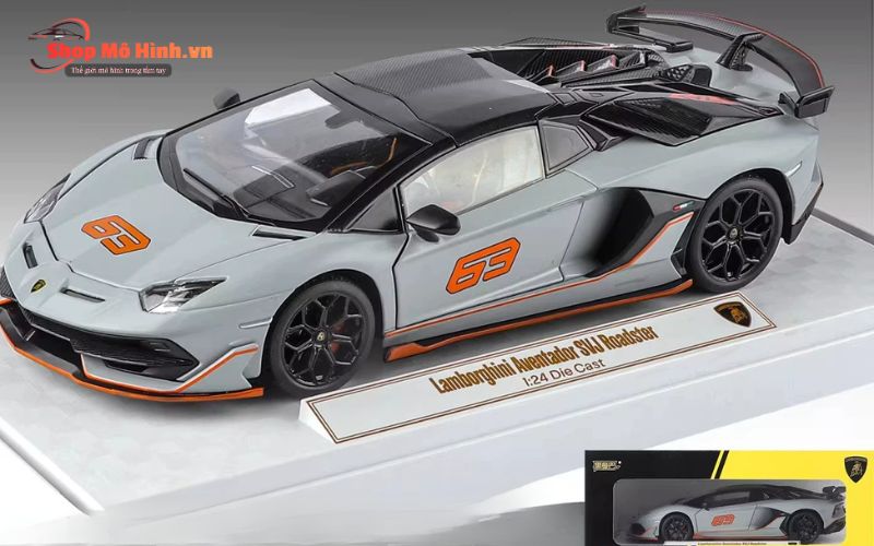 Mô Hình Xe Lamborghini Aventador SVJ63 1:24 12 Mô Hình Xe Lamborghini Aventador SVJ63 1:24