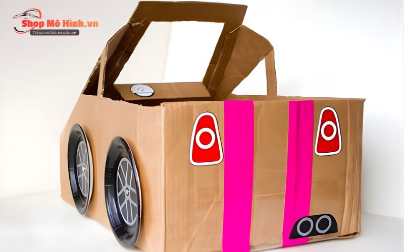 làm ô tô bằng giấy có thể ngồi được