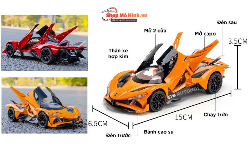 Mô hình xe Apollo Evo tỷ lệ 1:32 cao cấp