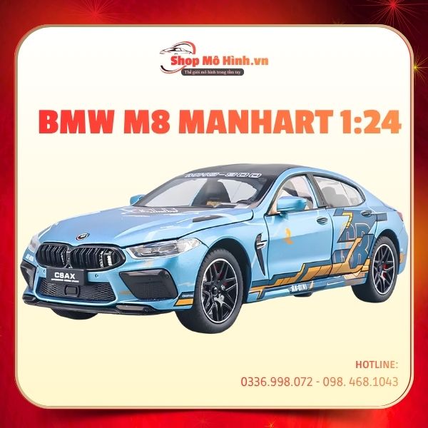 Mô Hình Xe BMW M8 MANHART 1:24 Cao Cấp, Nổi Bật 1 Mô Hình Xe BMW M8 MANHART 1:24 Cao Cấp, Nổi Bật
