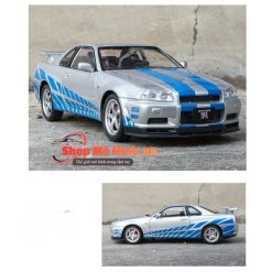 Mô Hình Xe Nissan Skyline GT-R R34 1:24 Kim Loại Cao Cấp