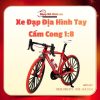 Mô Hình Xe Đạp Địa Hình Tay Cầm Cong 1:8 Khung Kim Loại Cao Cấp